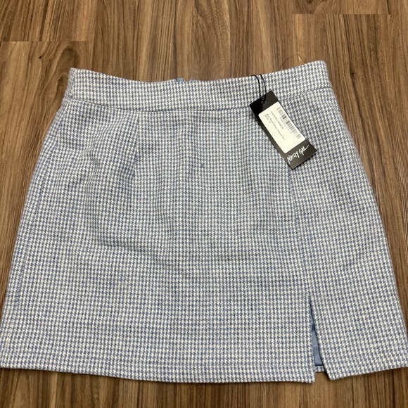 NWT Nasty Gal Women sz 6 Wool Blend Check Tailored Mini Skirt - Picture 4 of 10
